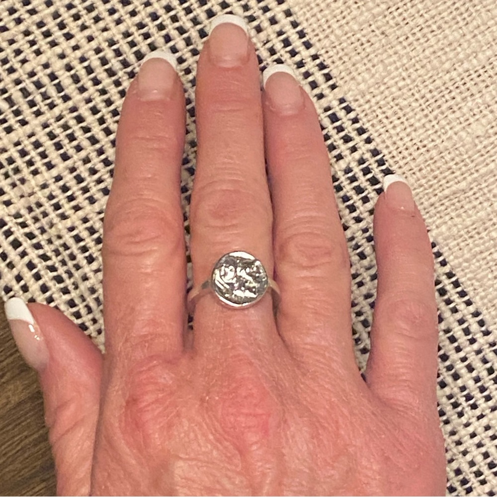 Joy Dravecky The Fortune Silver Coin Ring